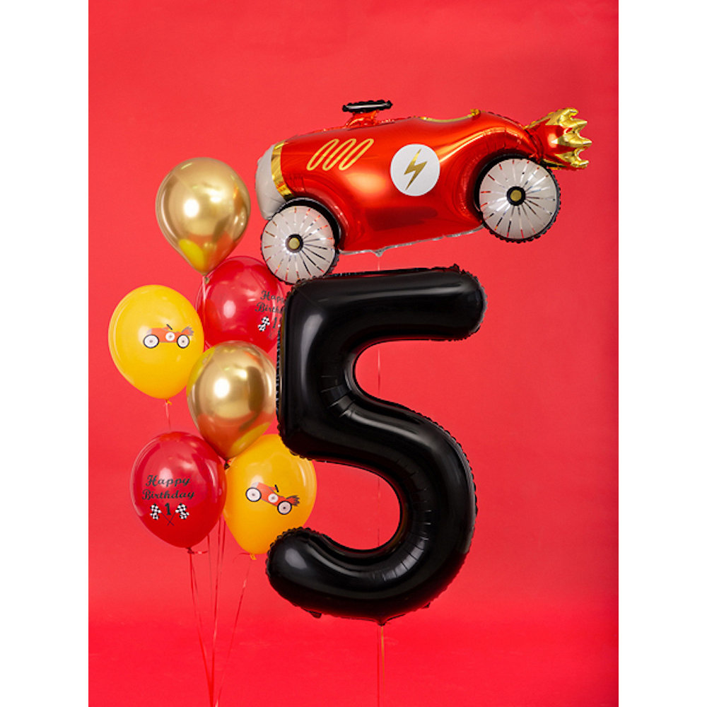 XL Cijfer 5 Folieballon Zwart - 86 cm - 5 jaar folieballon