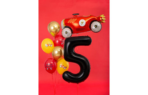 XL Cijfer 5 Folieballon Zwart - 86 cm - 5 jaar folieballon