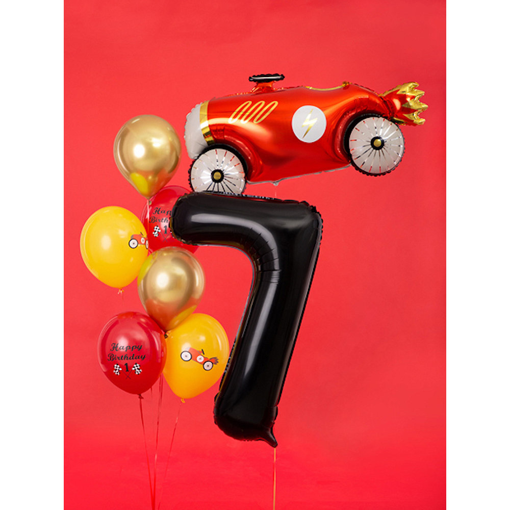 XL Cijfer 7 Folieballon Zwart - 86 cm - 7 jaar folieballon