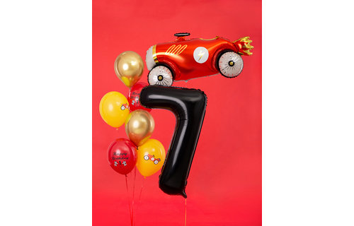 XL Cijfer 7 Folieballon Zwart - 86 cm - 7 jaar folieballon