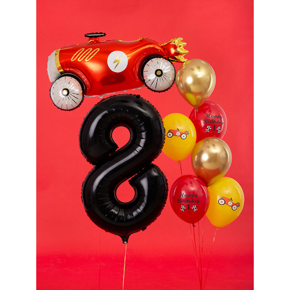 XL Cijfer 8 Folieballon Zwart - 86 cm - 8 jaar folieballon