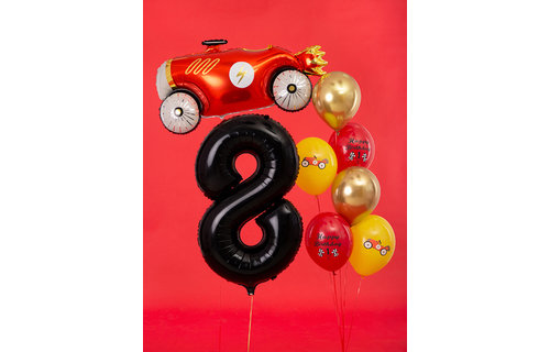 XL Cijfer 8 Folieballon Zwart - 86 cm - 8 jaar folieballon