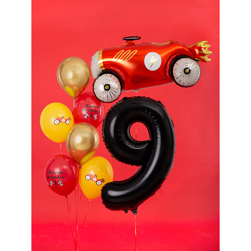XL Cijfer 9 Folieballon Zwart - 86 cm - 9 jaar folieballon