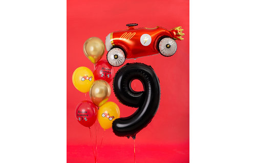 XL Cijfer 9 Folieballon Zwart - 86 cm - 9 jaar folieballon