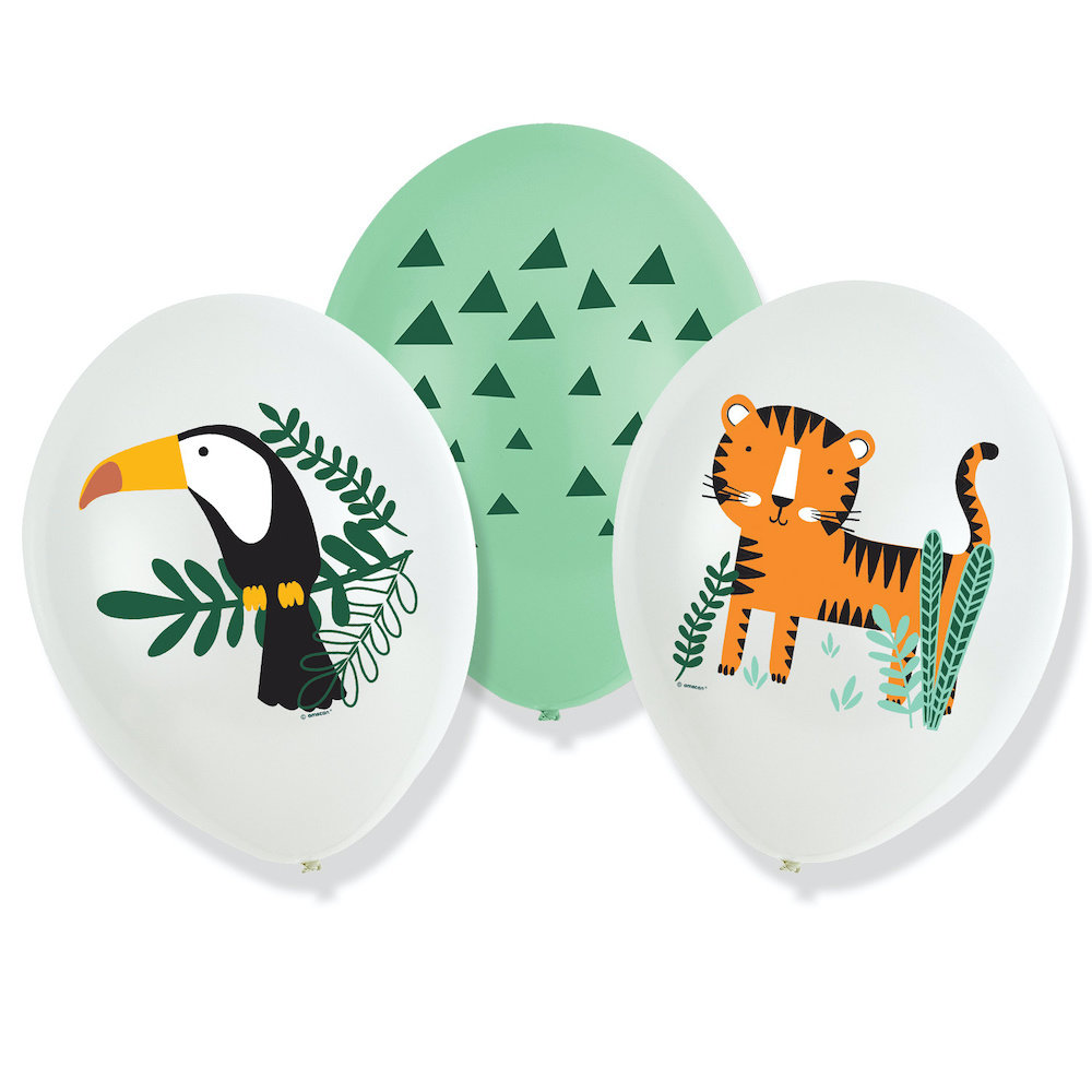 Get Wild Ballonnen - 6 stuks - Jungle feestartikelen