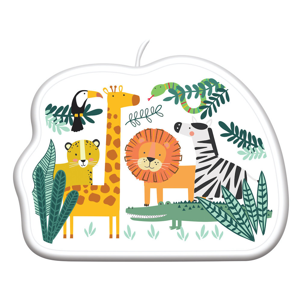 Get Wild Kaarsje - per stuk - Jungle feestartikelen