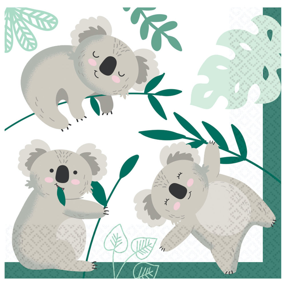 Koala Servetten - 16 stuks - Wild Life feestartikelen