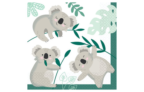 Koala Servetten - 16 stuks - Wild Life feestartikelen
