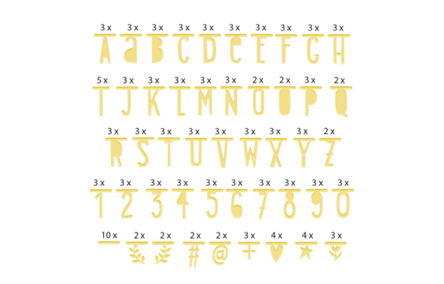 Letter Banner Goud - Set van 147 - Letterslinger DIY