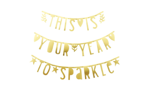 Letter Banner Goud - Set van 147 - Letterslinger DIY