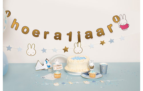 Nijntje Hoera 1 Jaar Slinger - per stuk - Nijntje feestartikelen
