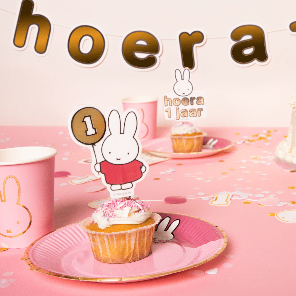 Nijntje Baby Roze Bekers - 8 stuks - Feest met nijntje