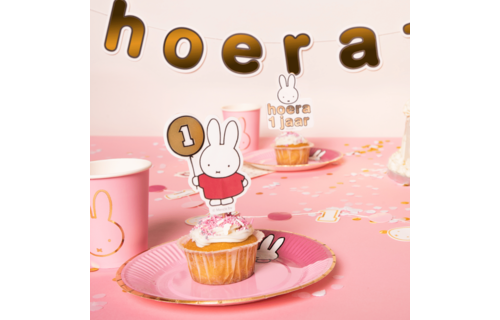 Nijntje Baby Roze Bekers - 8 stuks - Feest met nijntje
