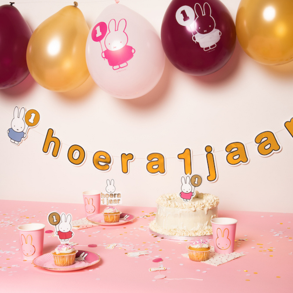 Nijntje Baby Roze Bekers - 8 stuks - Feest met nijntje
