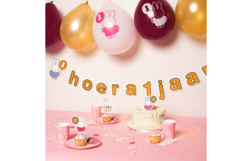 Nijntje Baby Roze Bekers - 8 stuks - Feest met nijntje