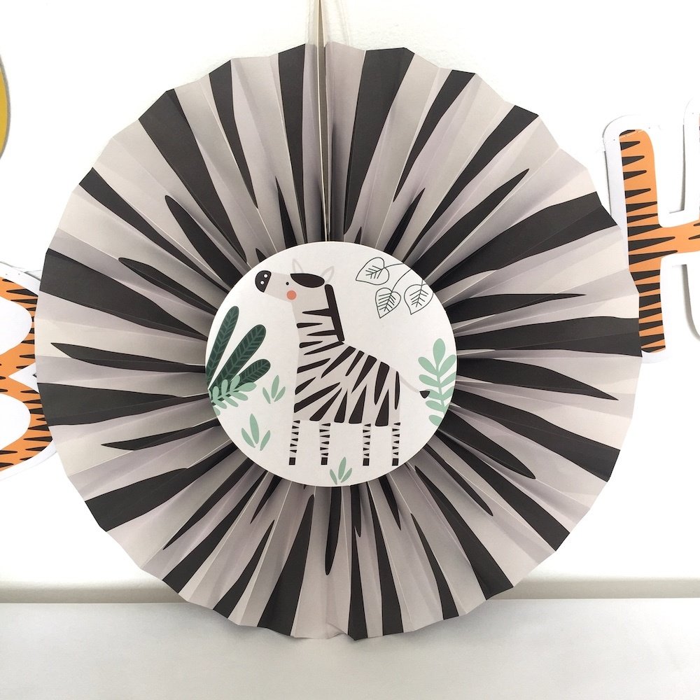 Get Wild Waaiers - 3 stuks - Jungle feestartikelen