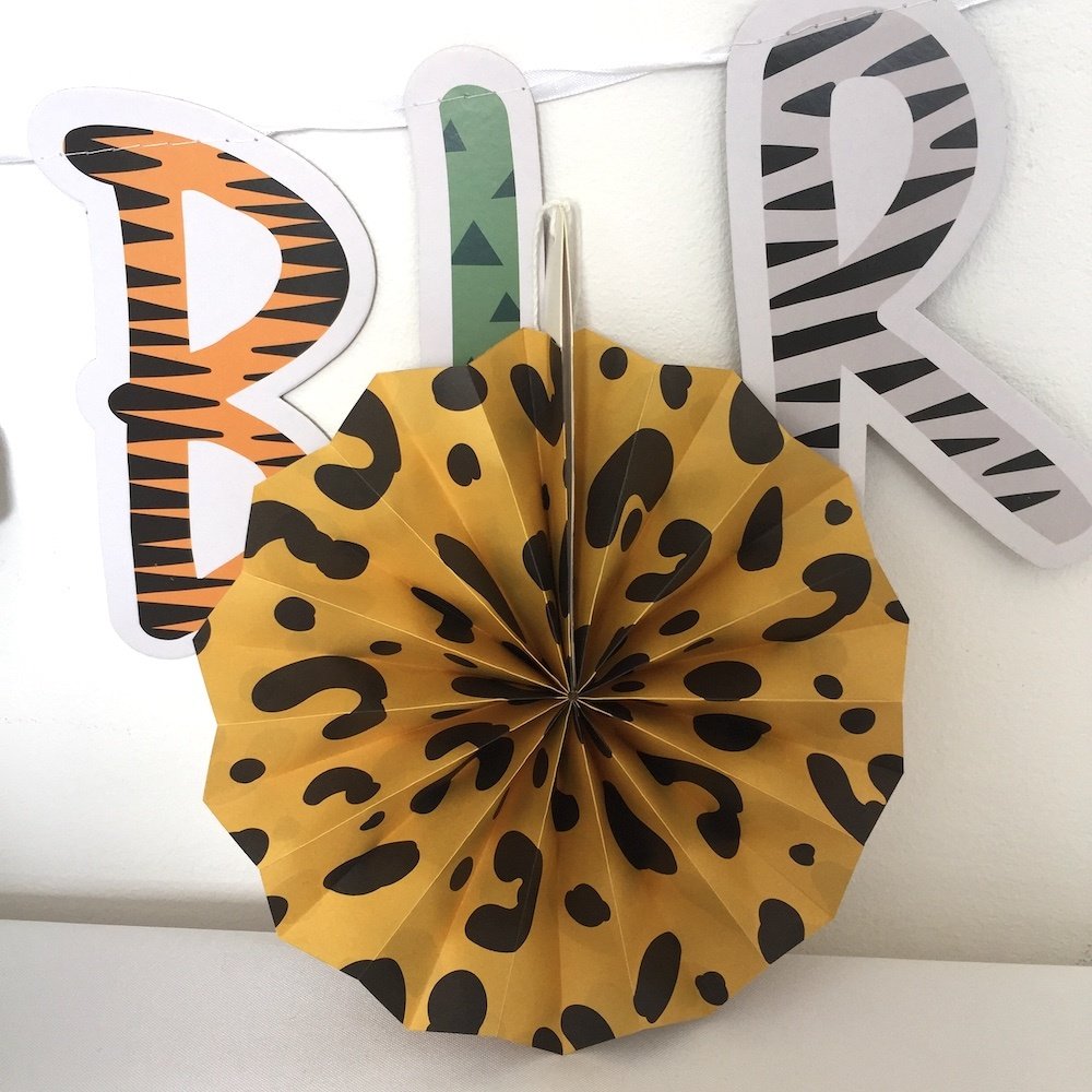 Get Wild Waaiers - 3 stuks - Jungle feestartikelen