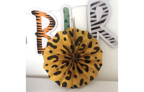 Get Wild Waaiers - 3 stuks - Jungle feestartikelen