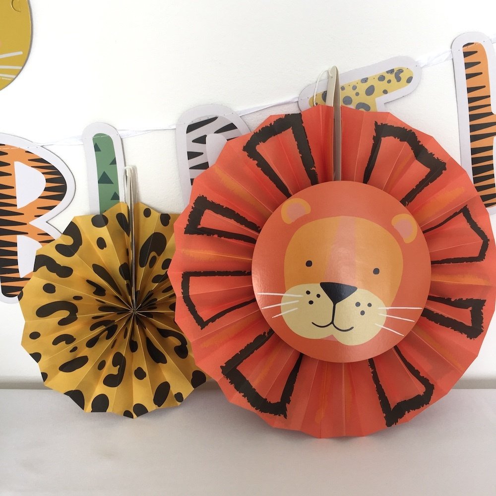 Get Wild Waaiers - 3 stuks - Jungle feestartikelen