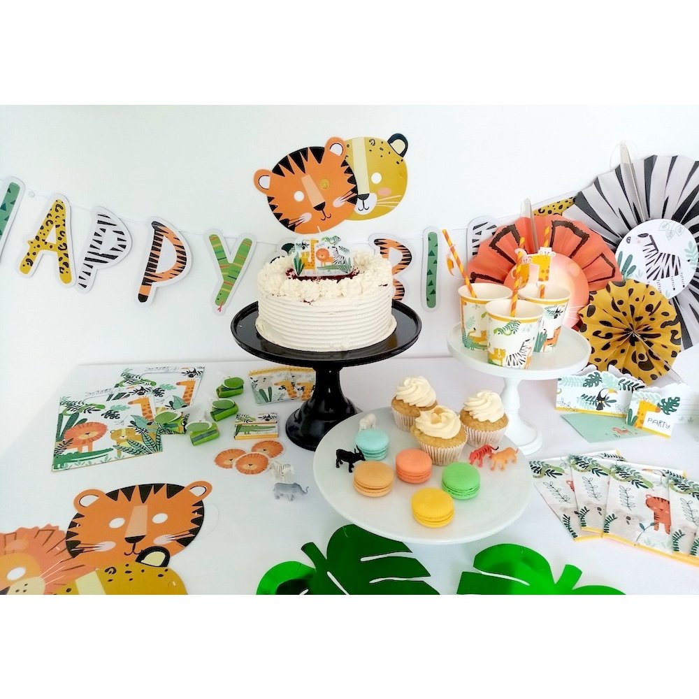 Get Wild Waaiers - 3 stuks - Jungle feestartikelen
