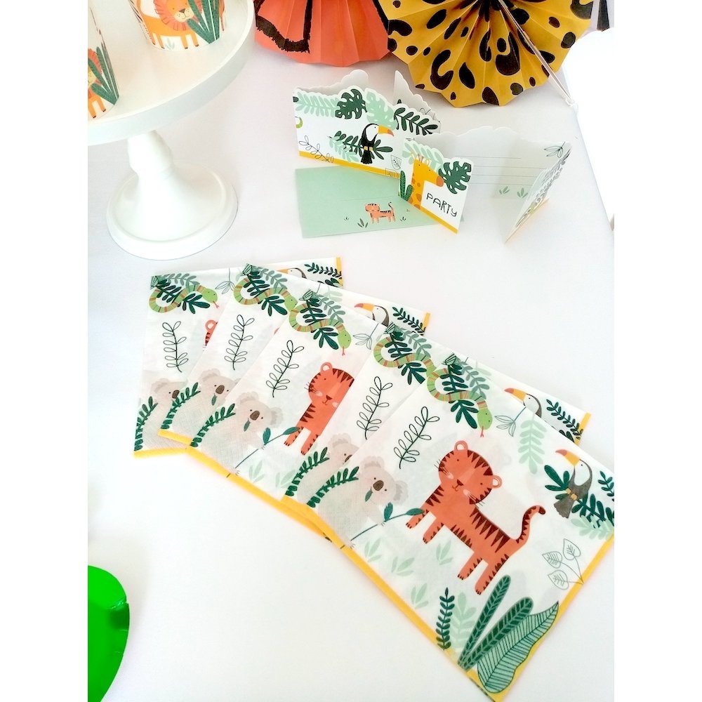 Get Wild Servetten - 16 stuks - Jungle feestartikelen