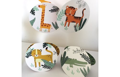 Get Wild Hangdecoraties - 6 stuks - Jungle feestartikelen