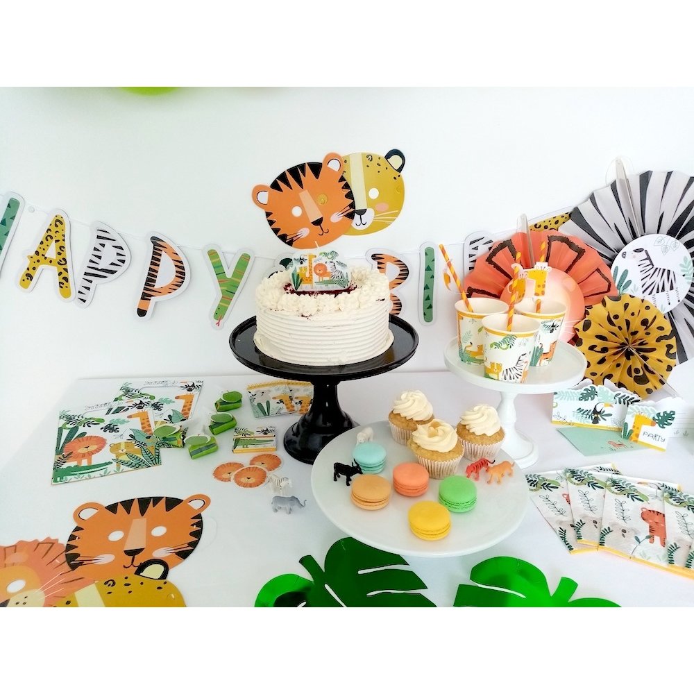 Get Wild Kaarsje - per stuk - Jungle feestartikelen