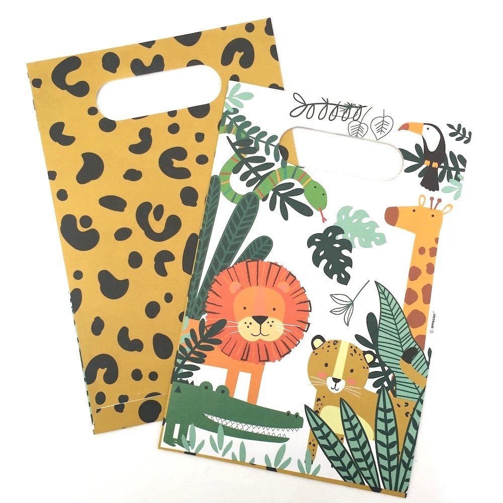 Get Wild Uitdeeltasjes - 8 stuks - Jungle feestartikelen