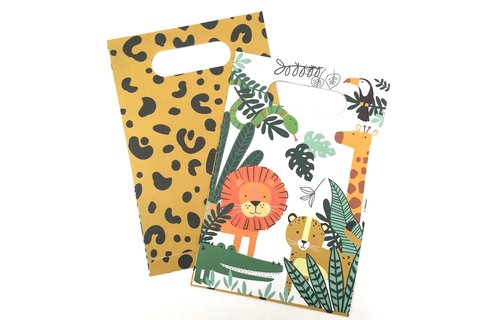 Get Wild Uitdeeltasjes - 8 stuks - Jungle feestartikelen