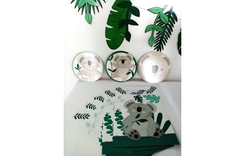 Koala Hangdecoraties - 12 stuks - Wild Life feestartikelen