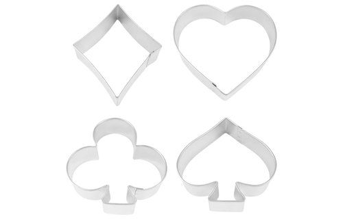 Kaartspel Symbolen Cookie Cutters Kit - Set van 4 - Uitstekers