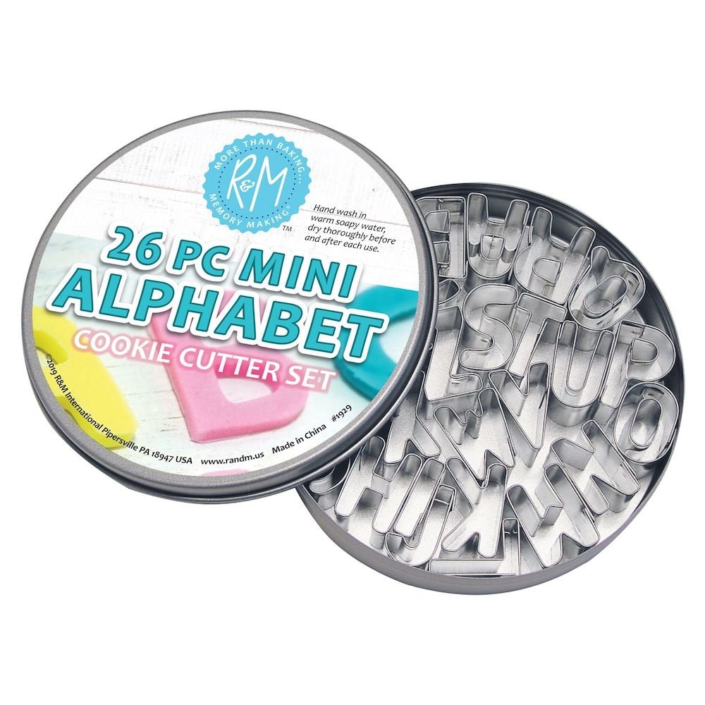 Mini Alfabet Cookie Cutters Kit - Set van 26 - Uitstekers