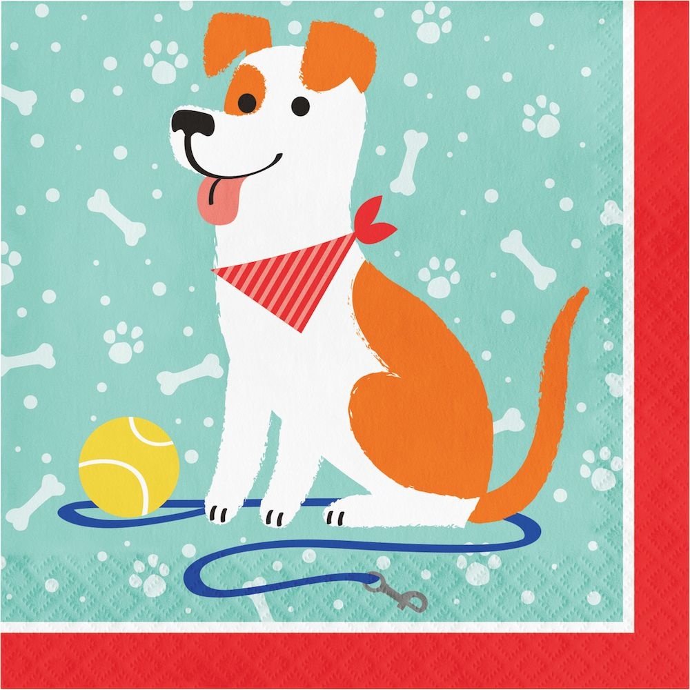 Dog Party Servetten - 16 stuks - Honden feestartikelen