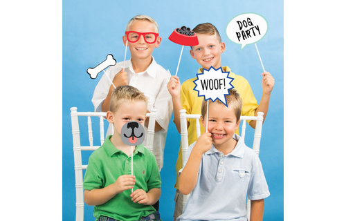 Dog Party Photo Props - 10 items - Honden feestartikelen