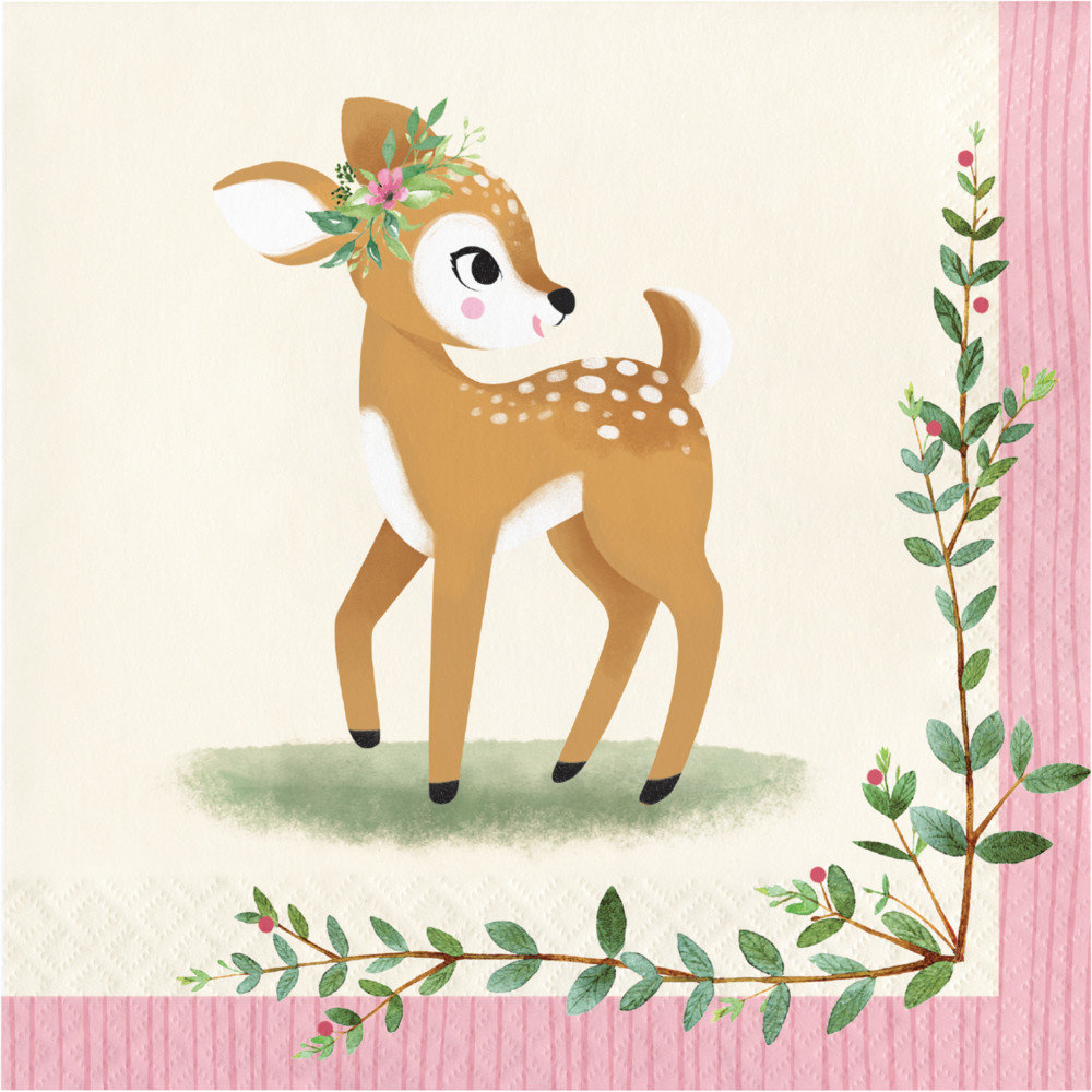 Deer Little One (Hert) Servetten - 16 stuks - Woodland Feestartikelen