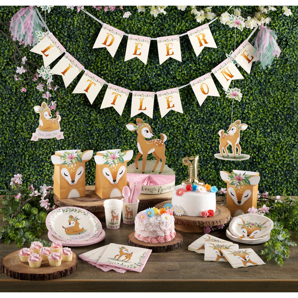 Deer Little One (Hert) Hangdecoraties - 3 stuks - Woodland Feestartikelen