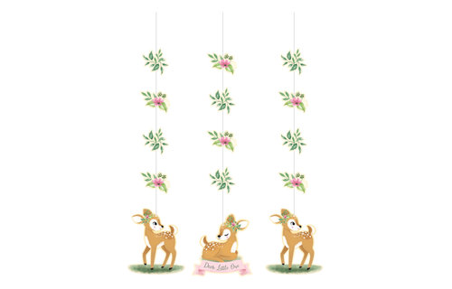 Deer Little One (Hert) Hangdecoraties - 3 stuks - Woodland Feestartikelen