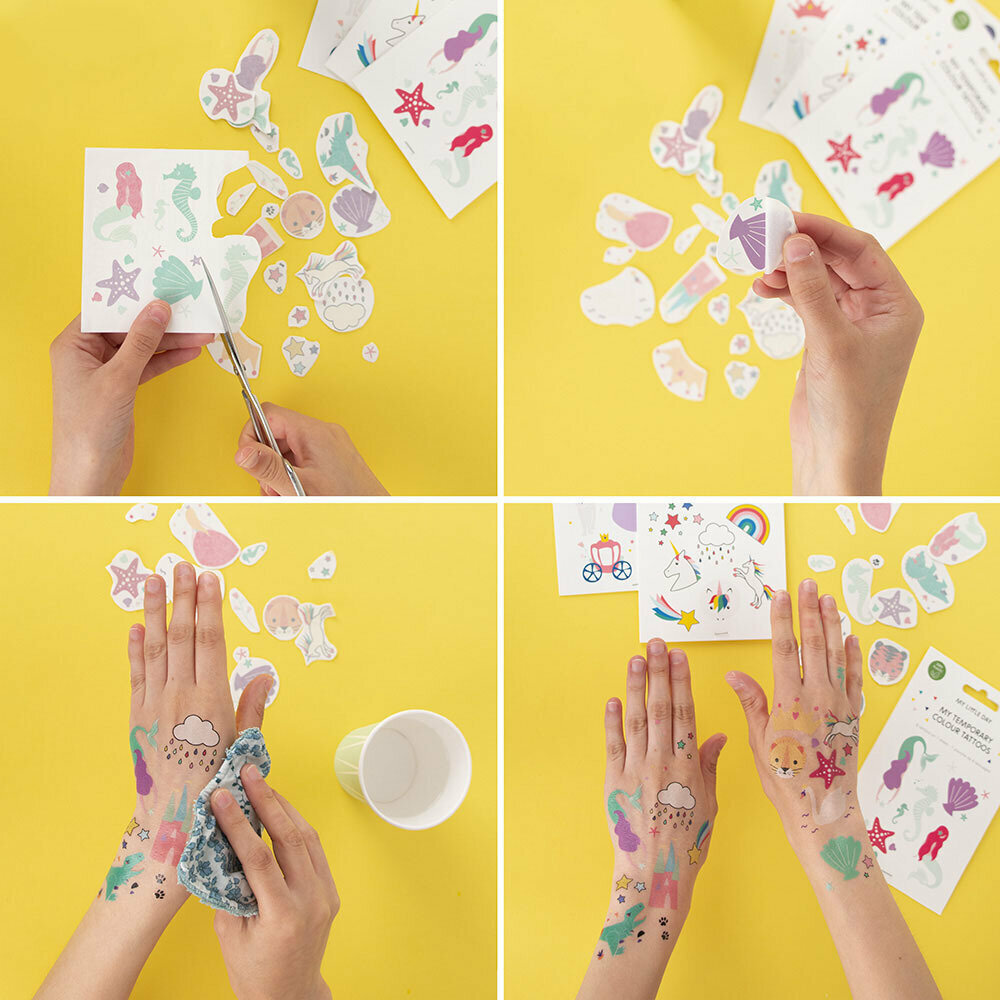 Safari Plaktatoeages - Set van 8 - Tijdelijke tattoos