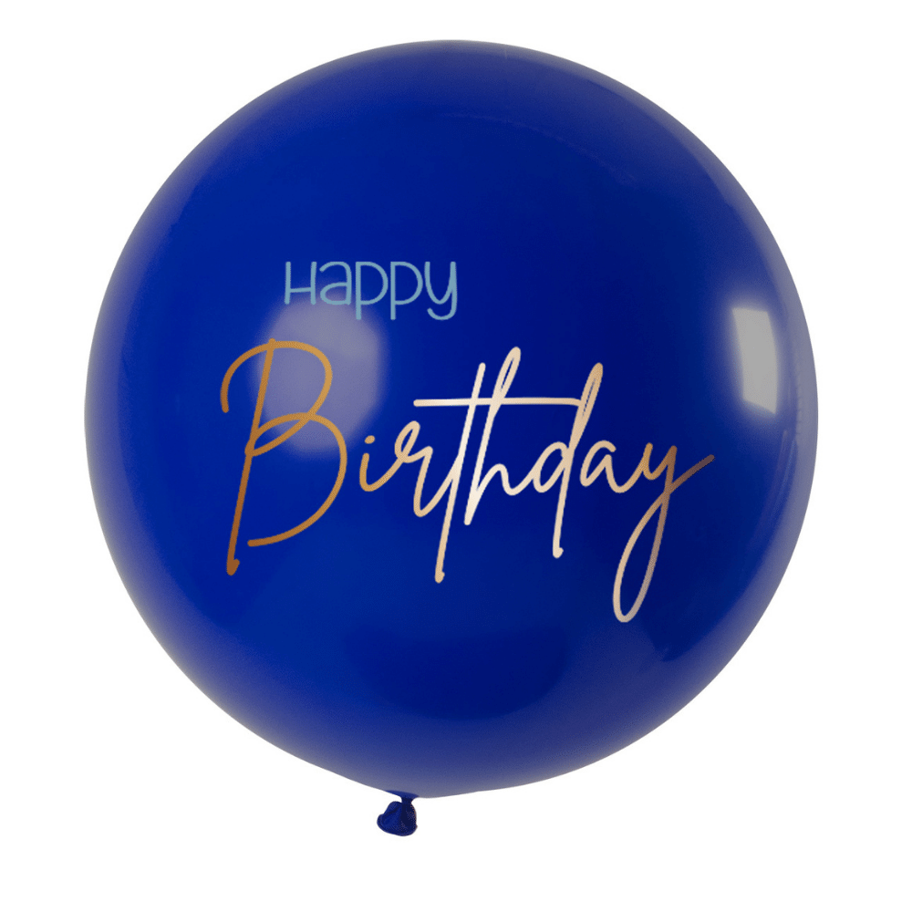 Jumbo Ballon Elegant Blauw - per stuk - 80 cm