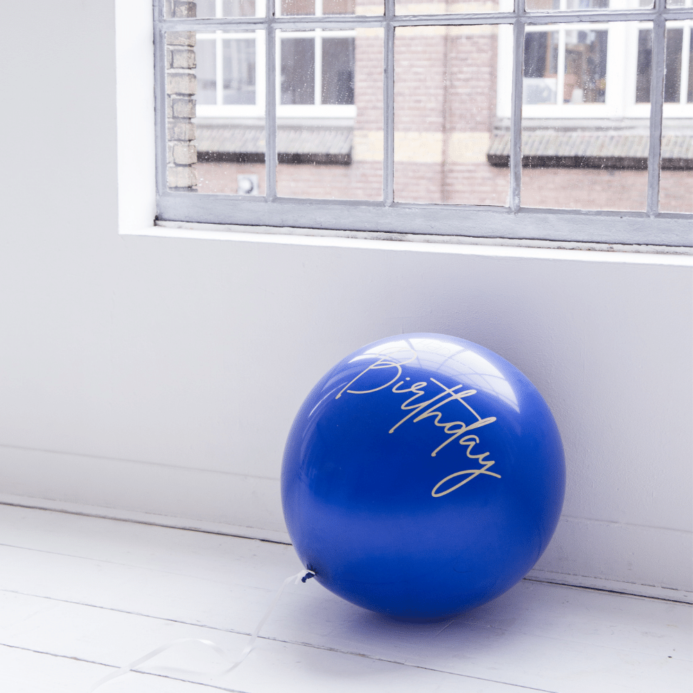Jumbo Ballon Elegant Blauw - per stuk - 80 cm