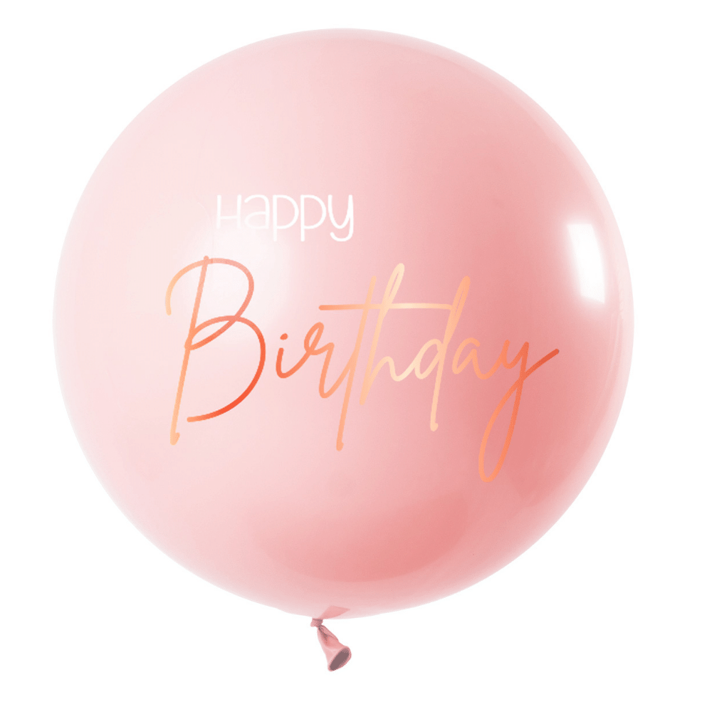 Jumbo Ballon Elegant Roze - per stuk - 80 cm