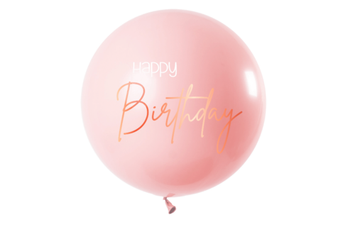 Jumbo Ballon Elegant Roze - per stuk - 80 cm
