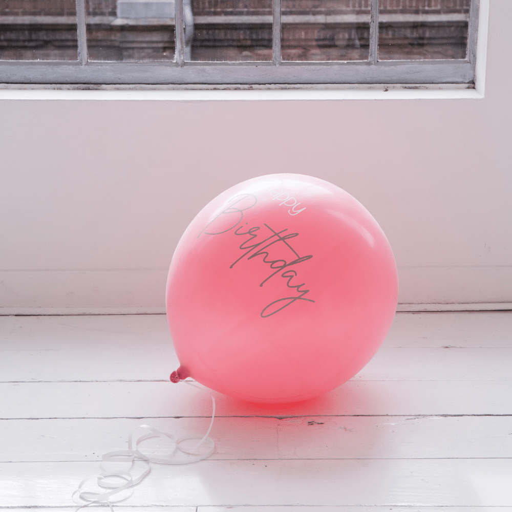 Jumbo Ballon Elegant Roze - per stuk - 80 cm
