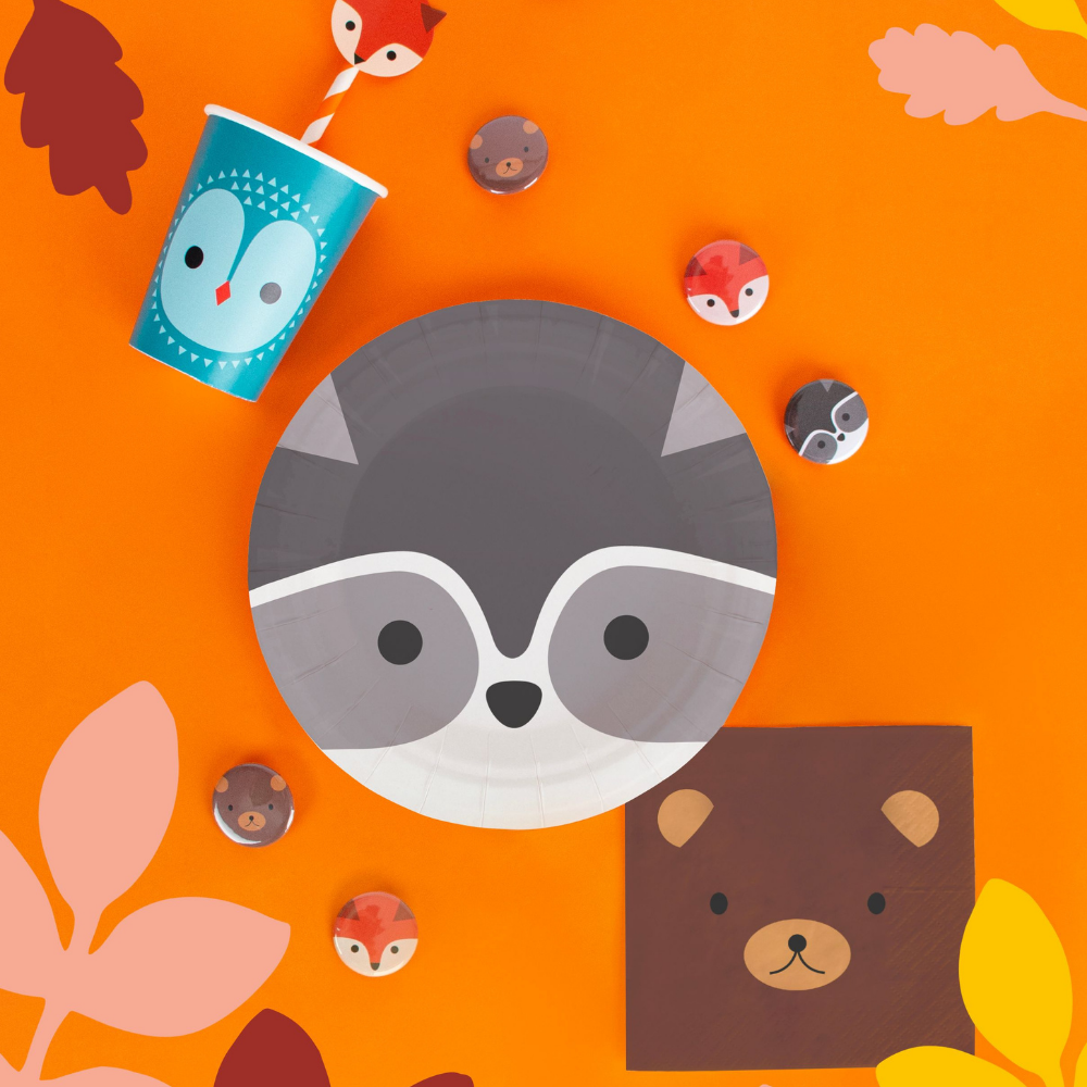Mini Forest Animals Servetjes (Beer) - 20 stuks - Woodland Bosdieren
