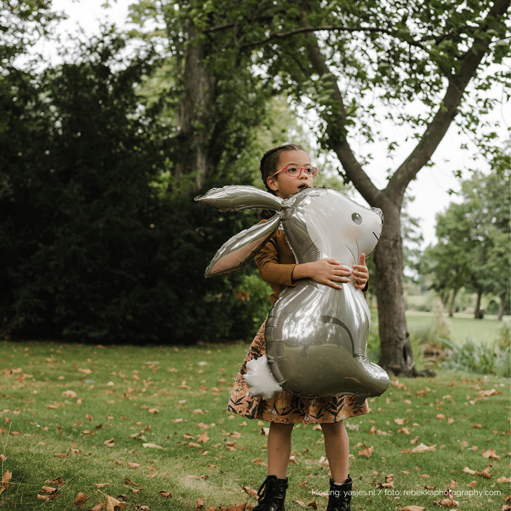 Konijn Woodland Folieballon Supershape - 91 cm