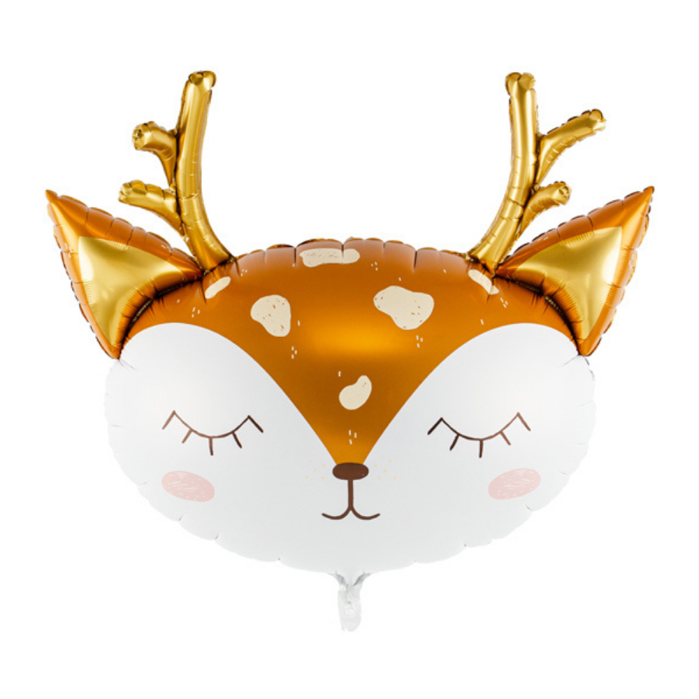 Deer (Hert) Kop Folieballon Supershape - per stuk - Woodland Feestartikelen