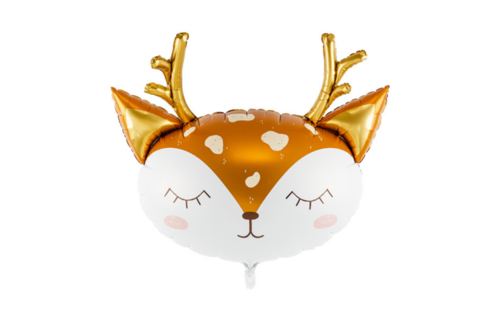 Deer (Hert) Kop Folieballon Supershape - per stuk - Woodland Feestartikelen