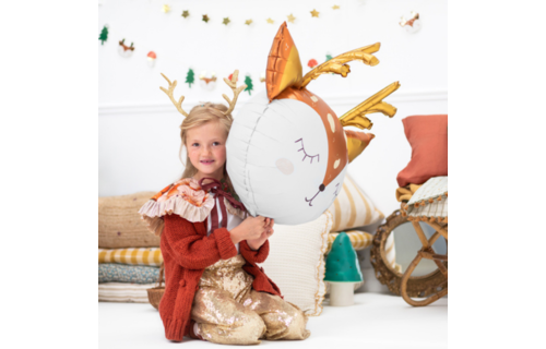 Deer (Hert) Kop Folieballon Supershape - per stuk - Woodland Feestartikelen