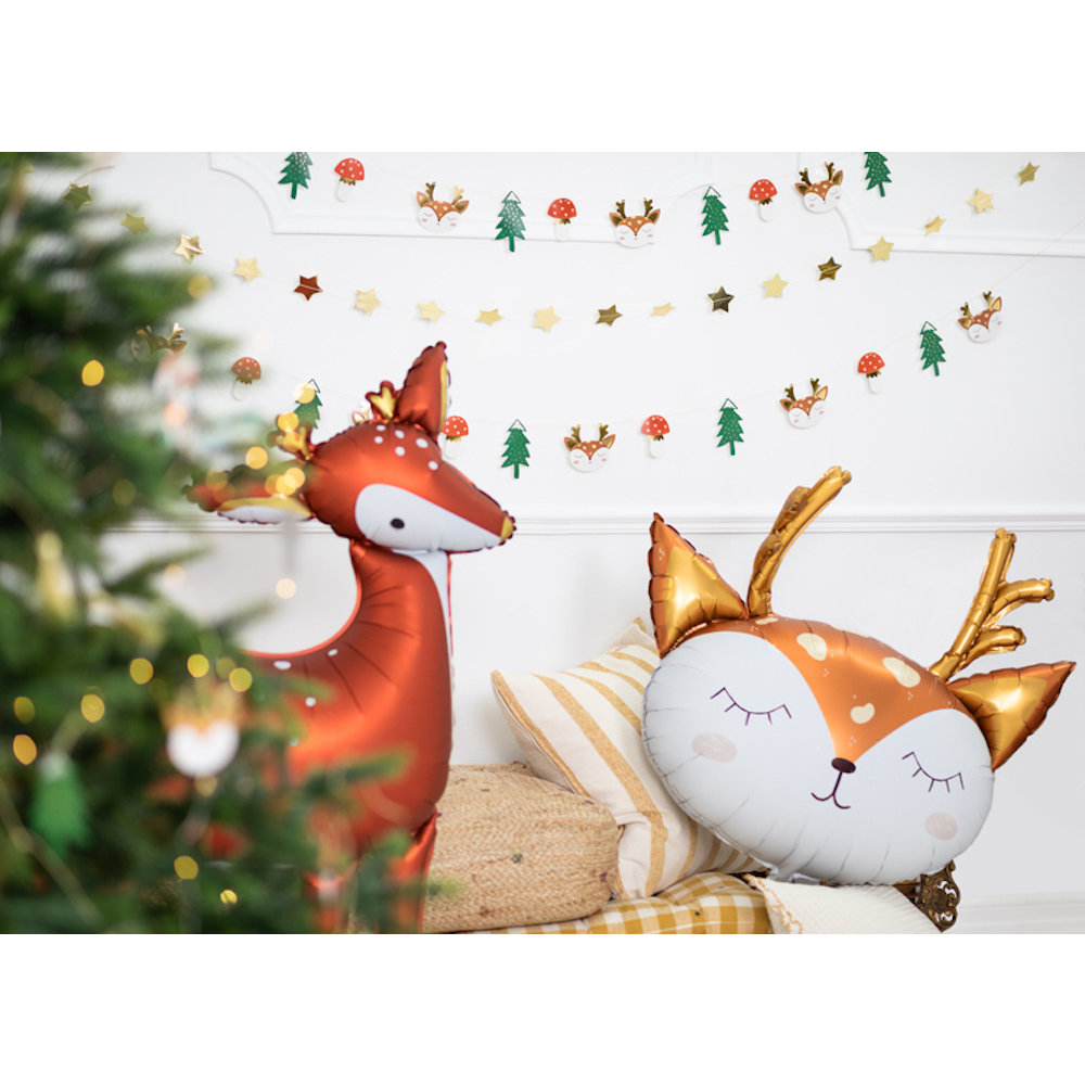 Deer (Hert) Kop Folieballon Supershape - per stuk - Woodland Feestartikelen