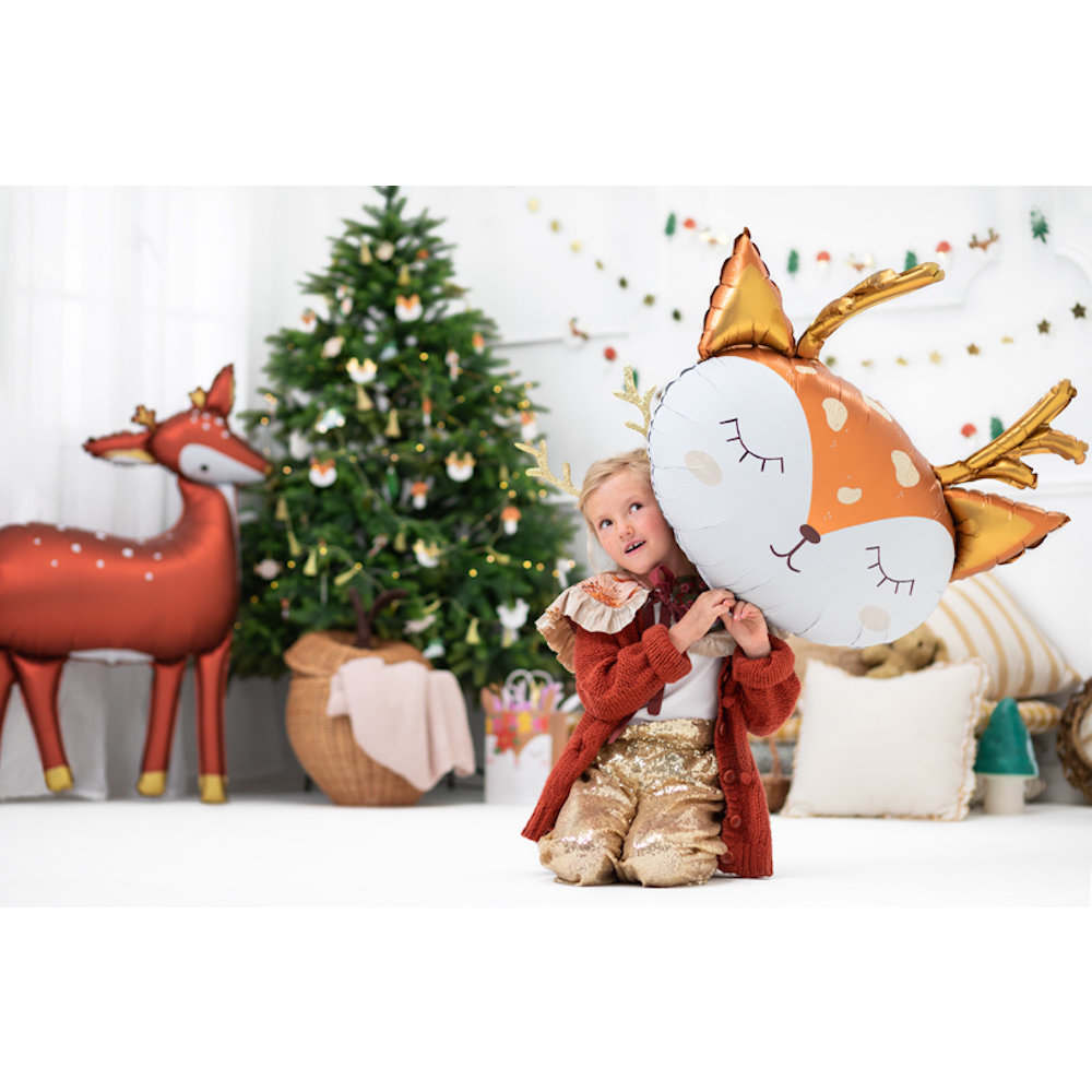 Deer (Hert) Kop Folieballon Supershape - per stuk - Woodland Feestartikelen